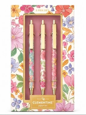 Clementine #5 Floral 3-Pen Set